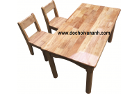 Bàn ghế gỗ chân gỗ (Mã:BG-022)